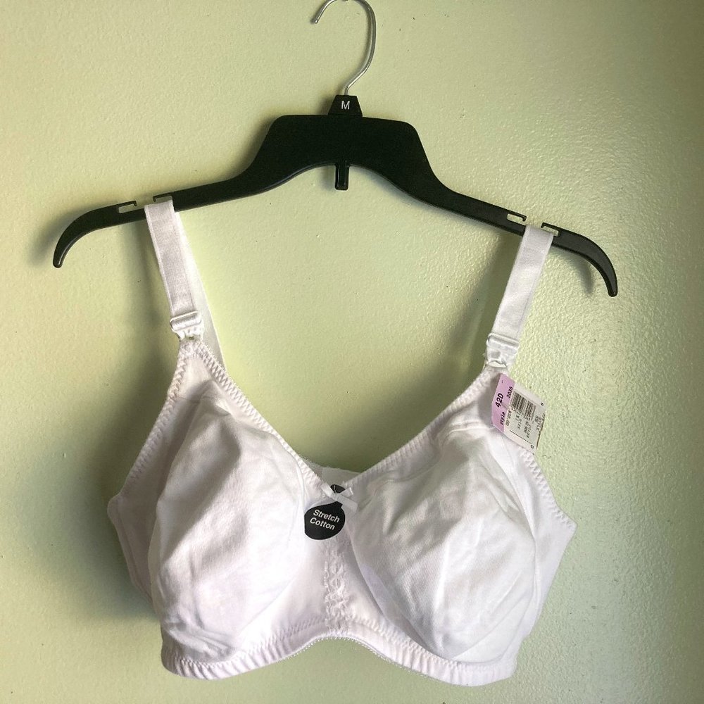 Bali, 42D, Wireless, no padding, Cotton, White Bra